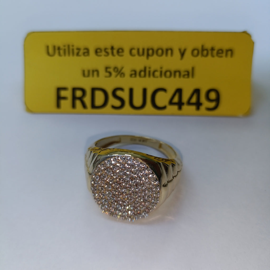 ANILLO C CIRCONIAS 14K 11.5 TALLA 7.9 GR (NUEVO)