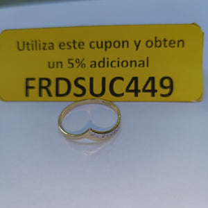 ANILLOS CON CIRCONIAS 14K TALLA 9 1.1 GR (NUEVO)