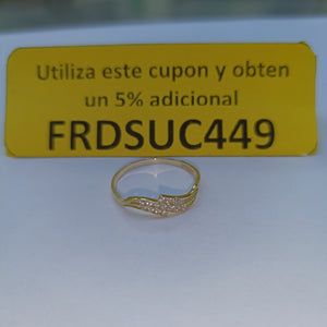 ANILLOS CON CIRCONIAS 14K TALLA 7 0.8 GR (NUEVO)