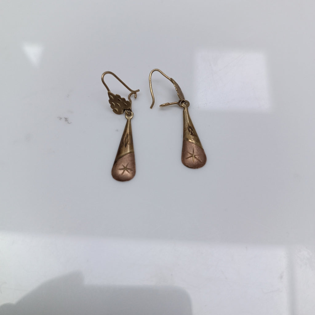 ARETES PAR ORO COMBINADO 10 K 1,20 GRMS (SEMINUEVO)