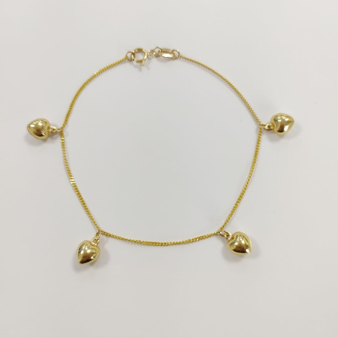 PULSERA ESPECIAL DIJES 10K 18 CM 1.7 GR (NUEVO)