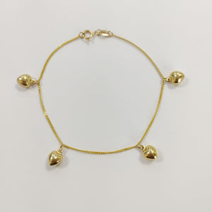 PULSERA ESPECIAL DIJES 10K 18 CM 1.7 GR (NUEVO)