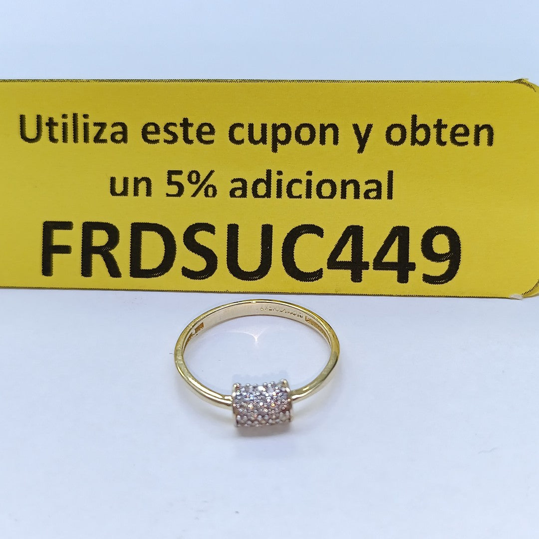 ANILLO ANILLITO C CIRCONIAS 14K 7 TALLA 1.5 GR (NUEVO)