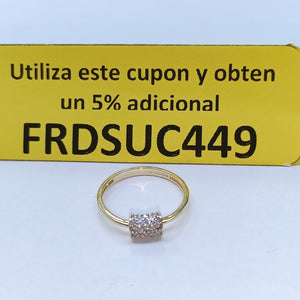 ANILLO ANILLITO C CIRCONIAS 14K 7 TALLA 1.5 GR (NUEVO)