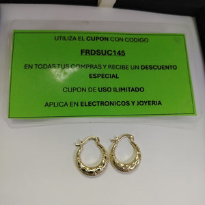 ARETES ARRACADAS HUECAS 14K 1.8 GR (NUEVO)