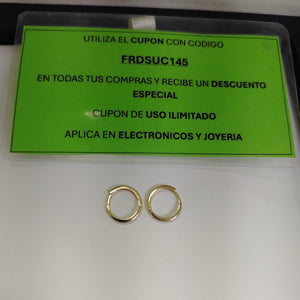 ARETES ARRACADA C CIRCONIAS 14K 1.6 GR (NUEVO)
