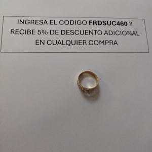 ANILLOS TIPO FILIGRANA COMBINADO 14K TALLA 8 2.7 GR (NUEVO)