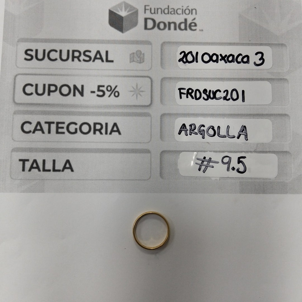 ARGOLLA ORO 18 K 3.7 GRMS (SEMINUEVO)