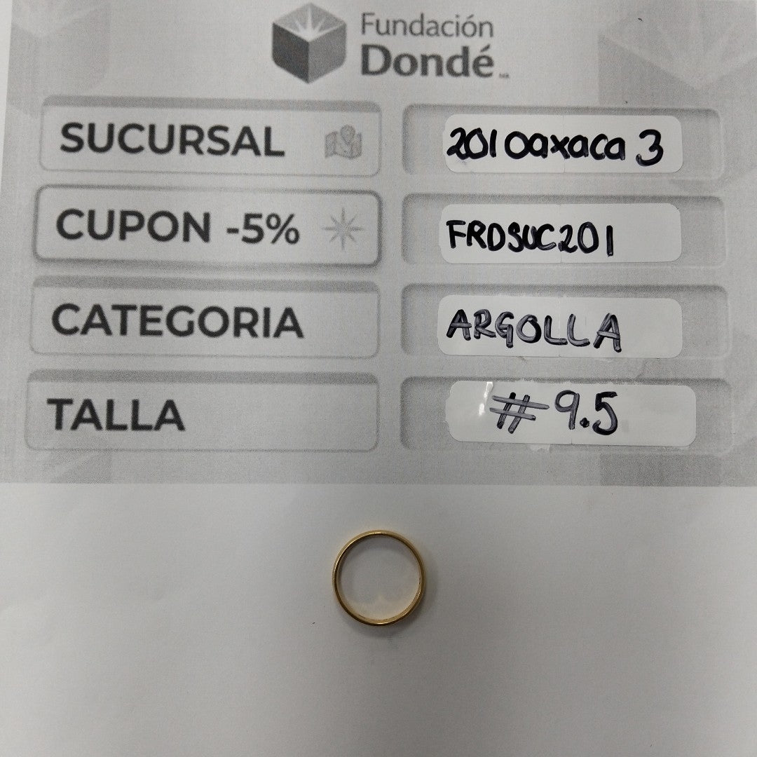 ARGOLLA ORO 18 K 3.7 GRMS (SEMINUEVO)
