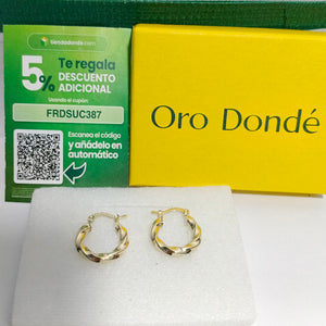 ARETES ARRACADA TORZAL 14K 1.8 GR (NUEVO)