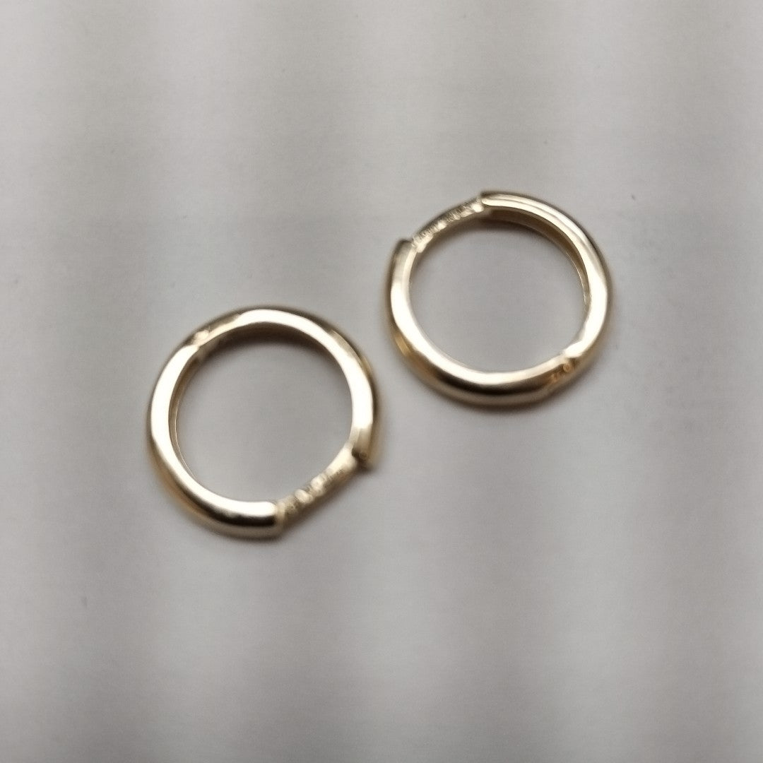ARETES ARRACADAS LISAS 14K 1.6 GR (NUEVO)