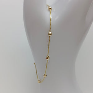 PULSERA ESPECIAL CON BOLITAS 14K 18 CM 1.4 GR (NUEVO)