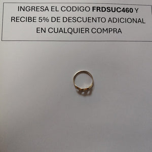 ANILLOS C CIRCONIAS 14K TALLA 7 1.3 GR (NUEVO)