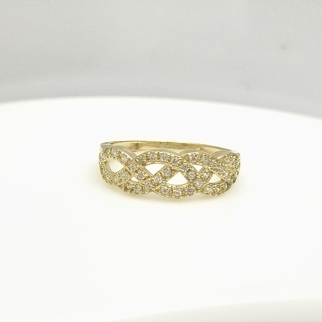 ANILLOS C CIRCONIAS 14K TALLA 9 2.5 GR (NUEVO)