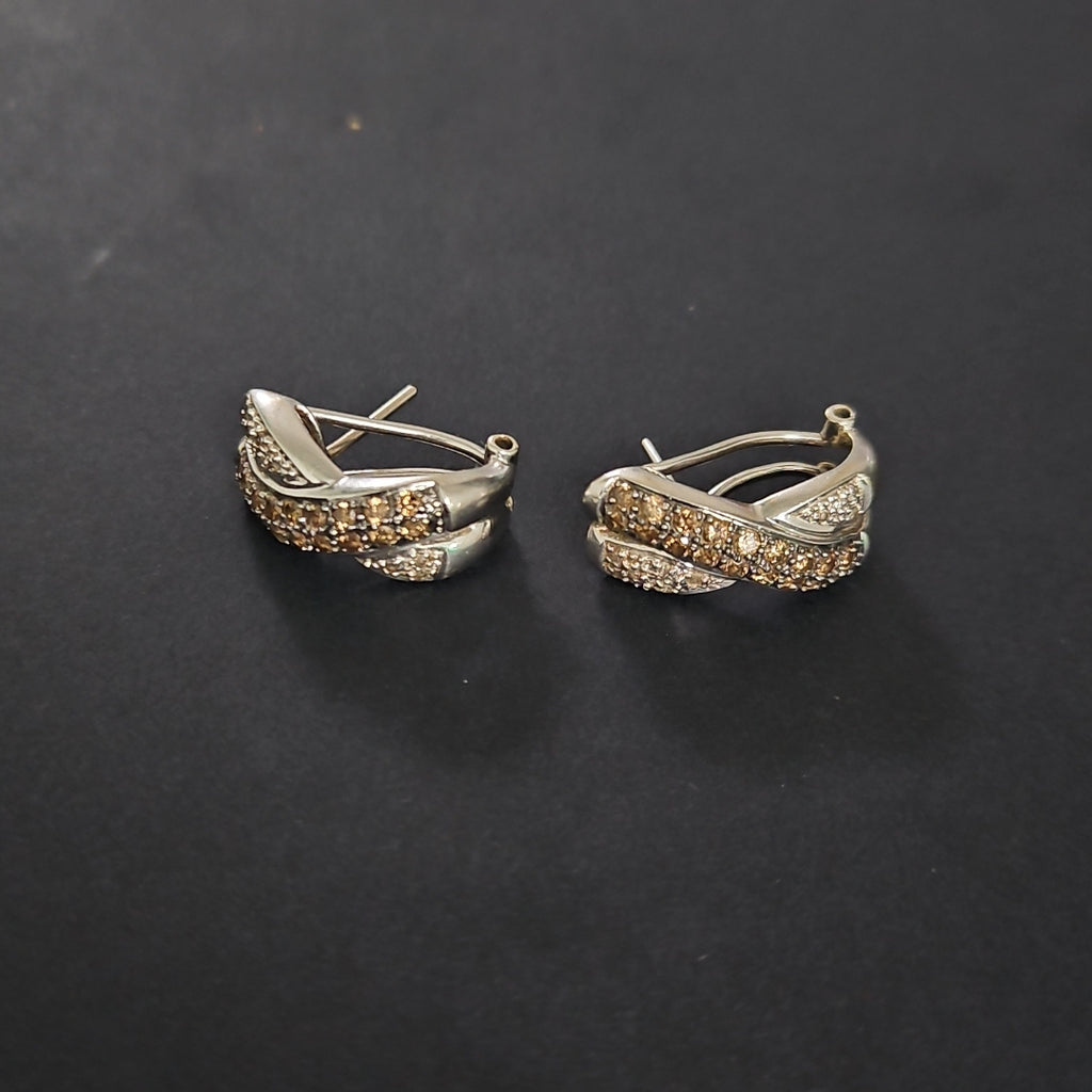 ARETES PAR ORO BLANCO 14 K 7,70 GRMS (SEMINUEVO)