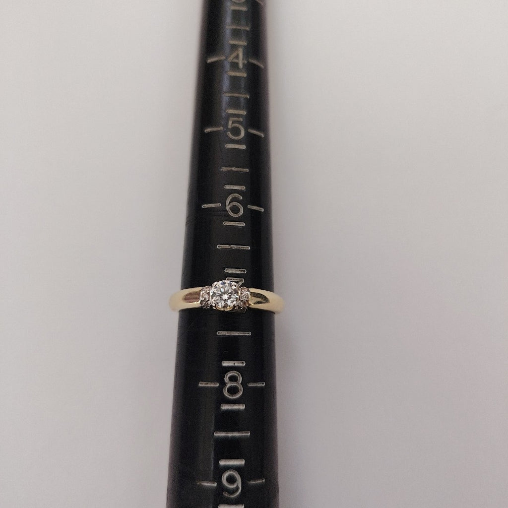 ANILLO ANILLITO C CIRCONIAS 14K 7 TALLA 2.1 GR (NUEVO)