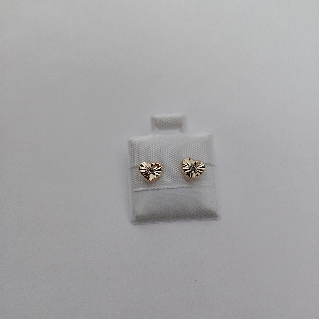 BROQUELES BROQUEL FIG CORAZON C CIRCONIA 14K 0.2603 GR (NUEVO)