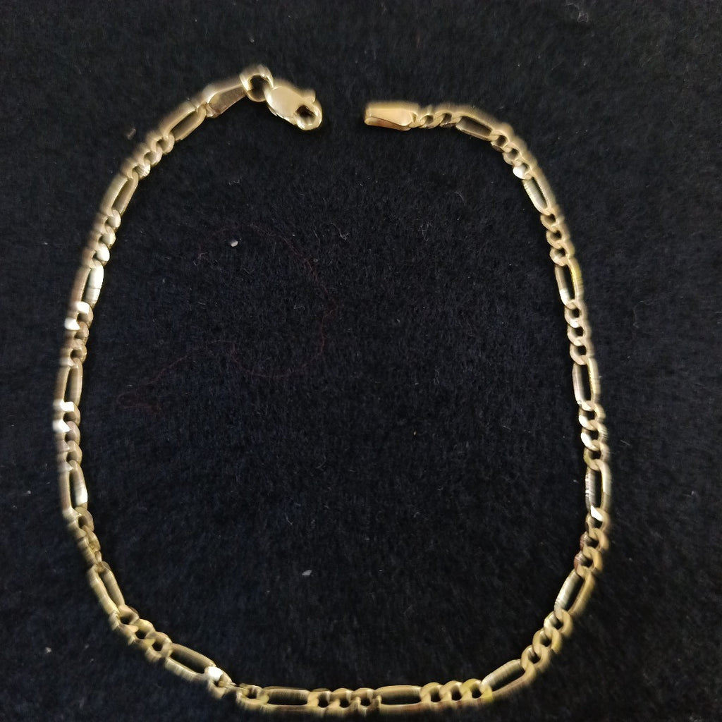 PULSERA TEJIDO 3X1 14K 21 CM 2.2 GR (NUEVO)