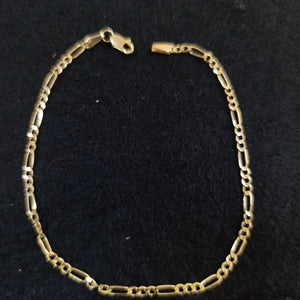 PULSERA TEJIDO 3X1 14K 21 CM 2.2 GR (NUEVO)
