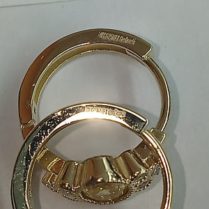 ARETES ARRACADAS CON CIRCONIAS Y PDRAS COL 14K 3.3 GR (NUEVO)