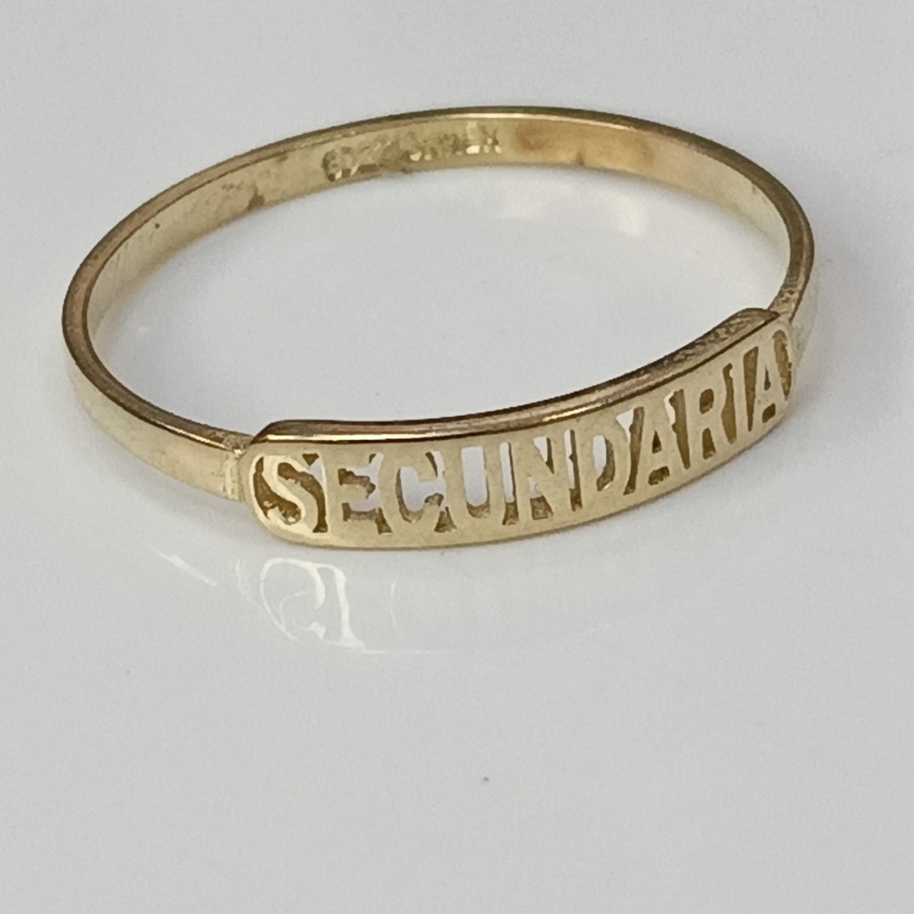 ANILLO DE GRADUACIÓN ORO 10 K 1 GRMS (SEMINUEVO)