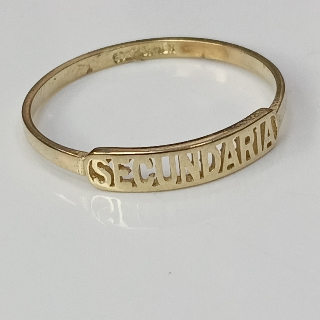ANILLO DE GRADUACIÓN ORO 10 K 1 GRMS (SEMINUEVO)
