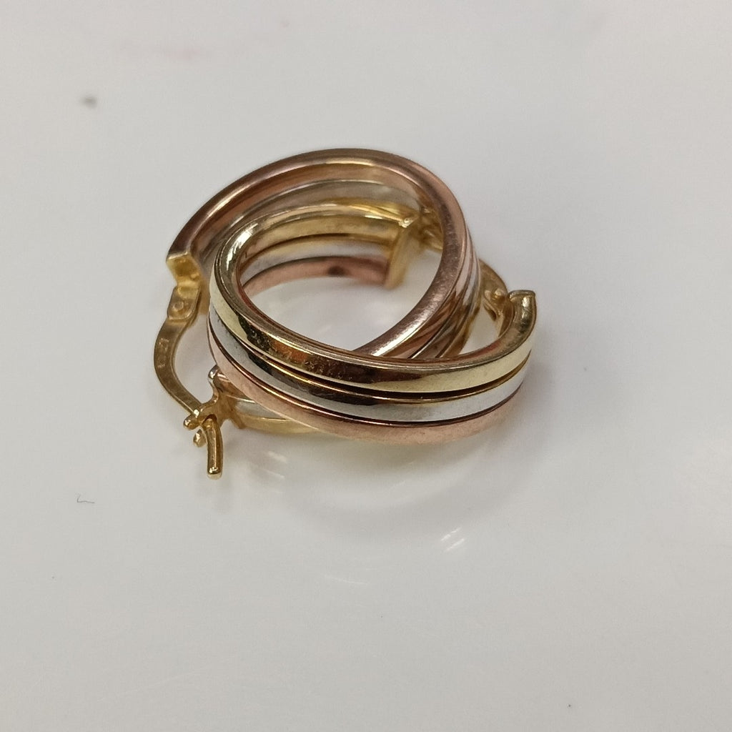 ARETES PAR ORO, ORO COMBINADO 10 K 2.4 GRMS (SEMINUEVO)