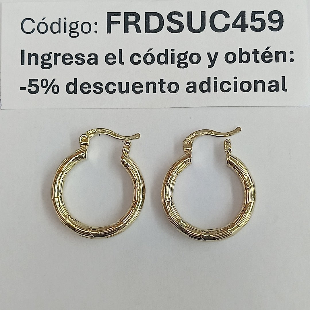 ARETES ARRACADAS 14K 2.7 GR (NUEVO)