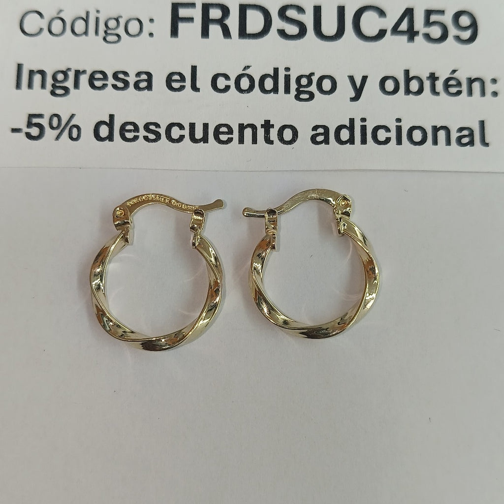 ARETES ARRACADAS TORZAL 14K 1.1 GR (NUEVO)