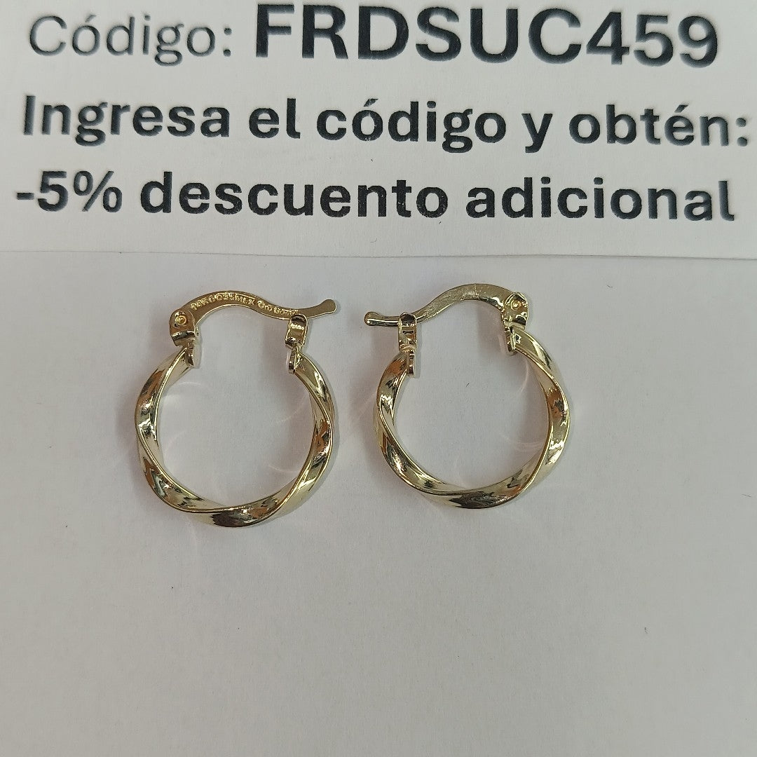 ARETES ARRACADAS TORZAL 14K 1.1 GR (NUEVO)