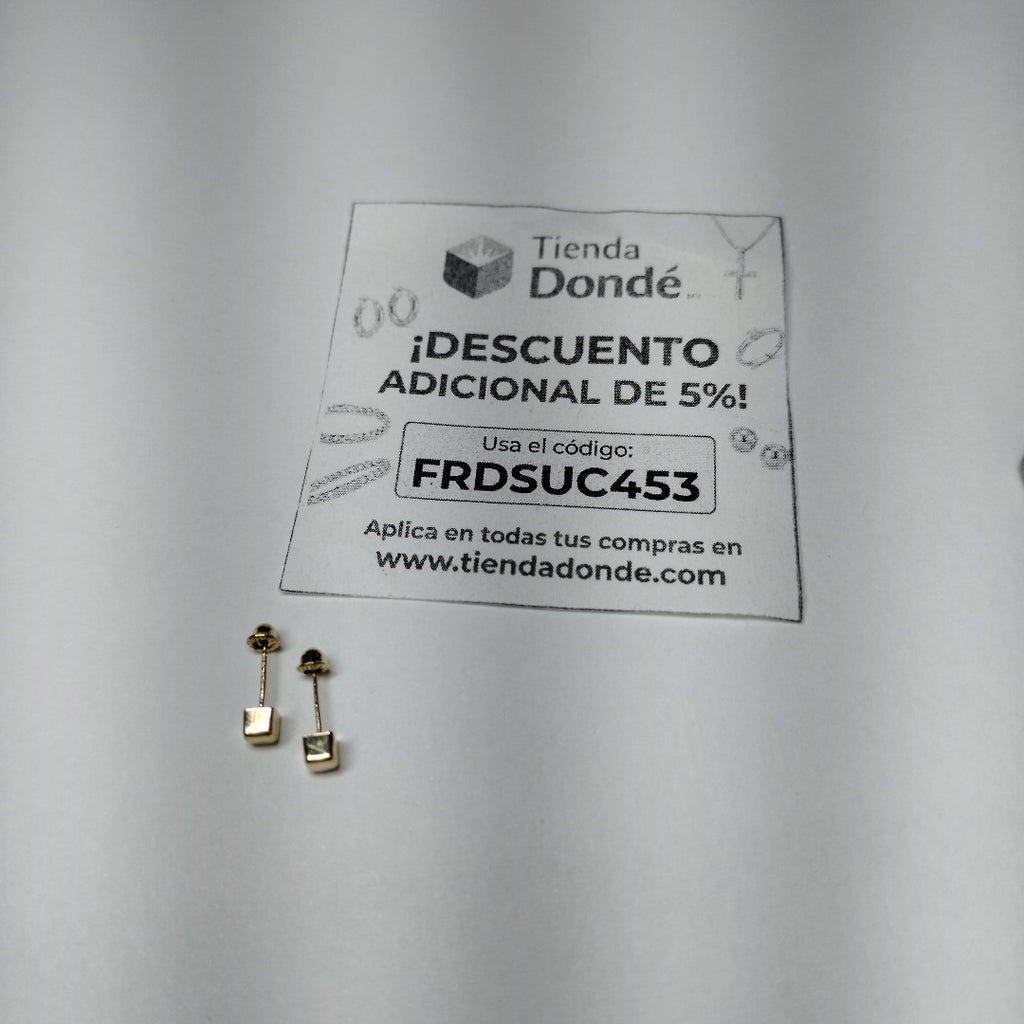 BROQUELES BROQUEL FIG CUBO 14K 0.203 GR (NUEVO)