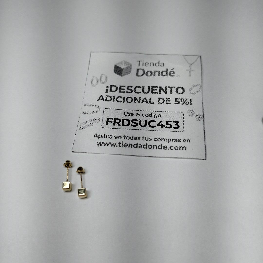 BROQUELES BROQUEL FIG CUBO 14K 0.203 GR (NUEVO)
