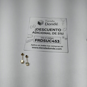 BROQUELES BROQUEL FIG CUBO 14K 0.203 GR (NUEVO)