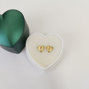 BROQUELES BROQUEL FIG CORAZON C CIRCONIA 14K 0.2614 GR (NUEVO)