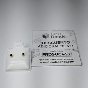 BROQUELES BROQUEL FIG ESFERA 14K 0.1408 GR (NUEVO)