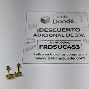 BROQUELES BROQUEL FIG SONRISA ESMALTE AMARILLO 14K 0.2074 GR (NUEVO)