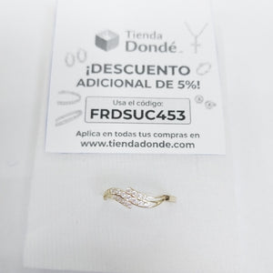 ANILLOS CON CIRCONIAS 14K TALLA 7 0.8 GR (NUEVO)