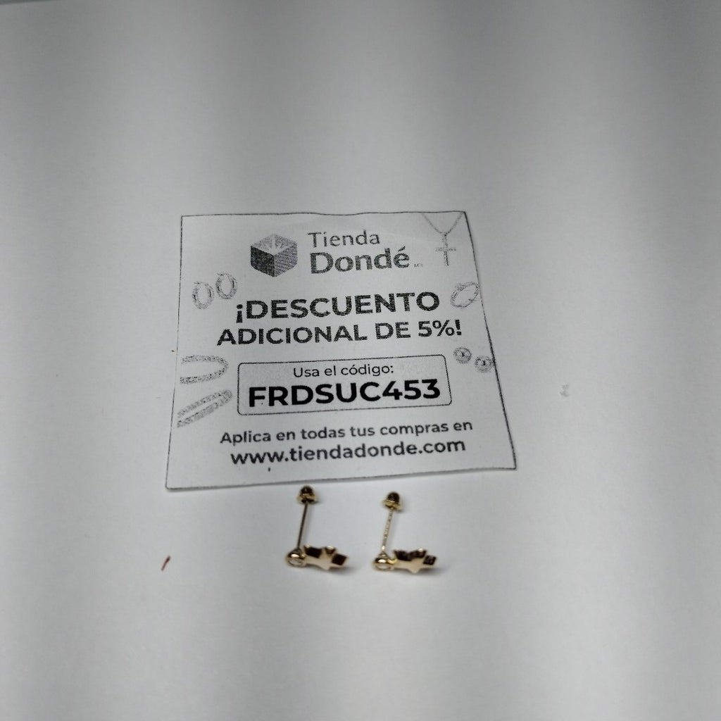 BROQUELES BROQUEL FIG ESTRELLA C CIRCONIA 14K 0.2603 GR (NUEVO)