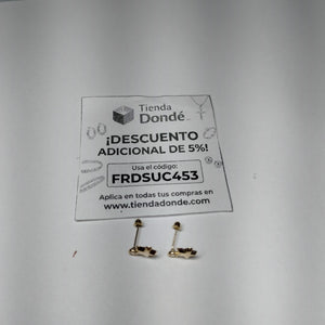 BROQUELES BROQUEL FIG ESTRELLA C CIRCONIA 14K 0.2603 GR (NUEVO)