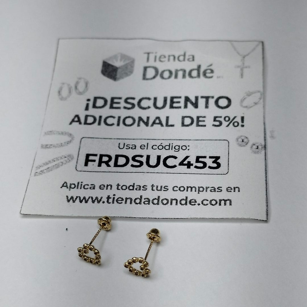 BROQUELES BROQUEL FIG CORAZON 14K 0.23 GR (NUEVO)