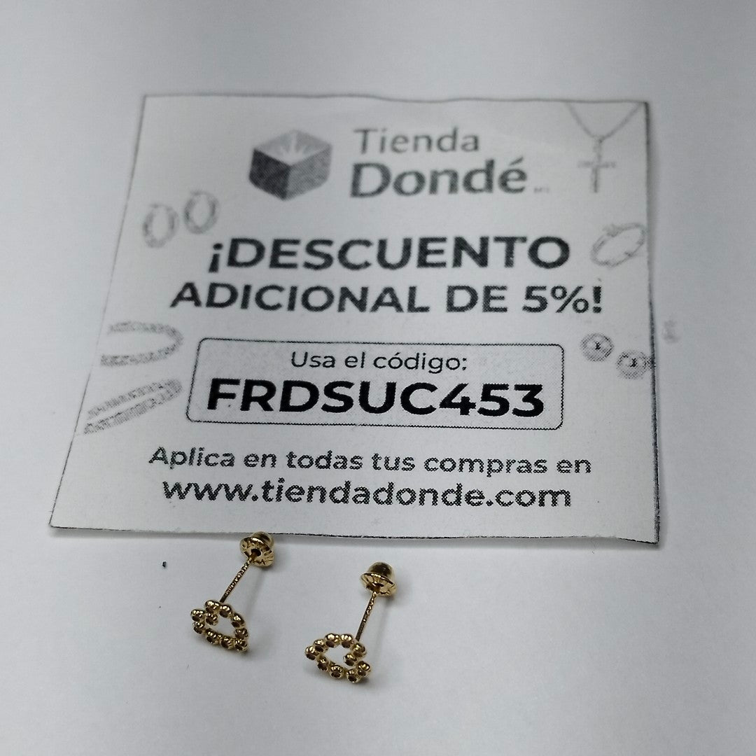 BROQUELES BROQUEL FIG CORAZON 14K 0.23 GR (NUEVO)