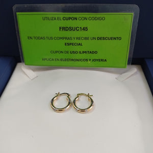 ARETES ARRACADAS COMBINADAS 14K 1.6 GR (NUEVO)