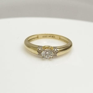ANILLO ANILLITO C CIRCONIAS 14K 7 TALLA 2.3 GR (NUEVO)