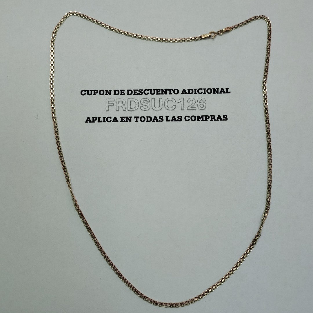 CADENA ORO COMBINADO 10 K 4 GRMS (SEMINUEVO)