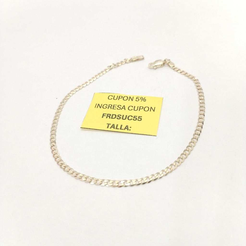 PULSERA TEJIDO BARBADA 14K 21 CM 2.3 GR (NUEVO)
