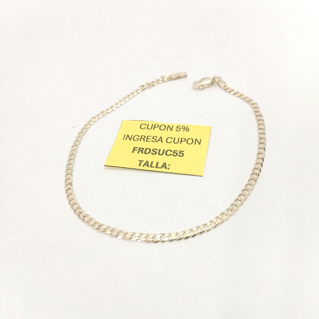 PULSERA TEJIDO BARBADA 14K 21 CM 2.3 GR (NUEVO)