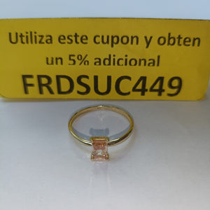 ANILLOS TEJIDO ANILLITO C PIEDRA DE COLOR 14K 8 1.2 GR (NUEVO)