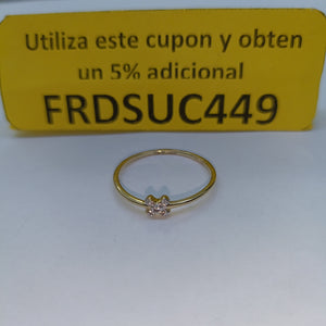 ANILLO ANILLITO C CIRCONIAS 14K 8 TALLA 1 GR (NUEVO)