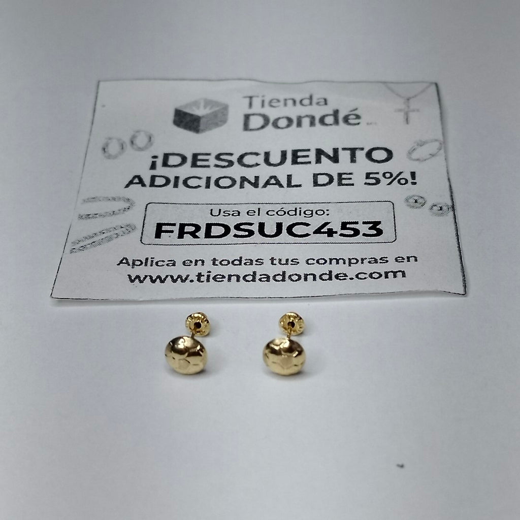 BROQUELES BROQUEL FIG BALON DE FUTBOL 14K 0.2387 GR (NUEVO)