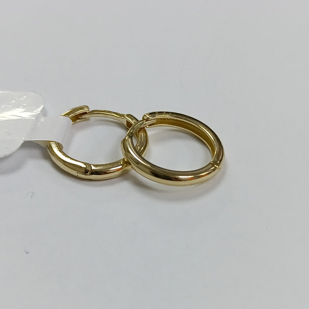 ARETES HUGGIES LISAS 14K 1.5 GR (NUEVO)